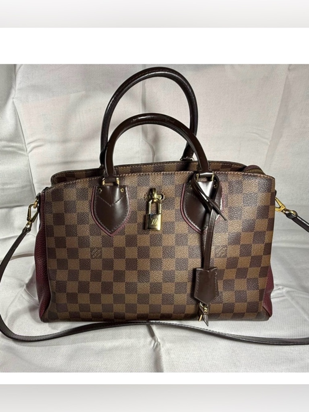 Louis Vuitton Damier Ebene Canvas and Leather Normandy Bag